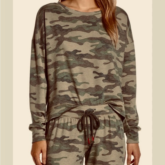 PJ Salvage Cozy Zoe Green Camo Lounge Pajama Set - M - Picture 11 of 11